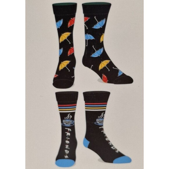 Friends Casual Crew Socks Bioworld 6 Pk Sz 8-12 - Picture 5 of 9